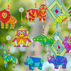 Winlyn buffalo suncatcher design creates vibrant classroom displays.