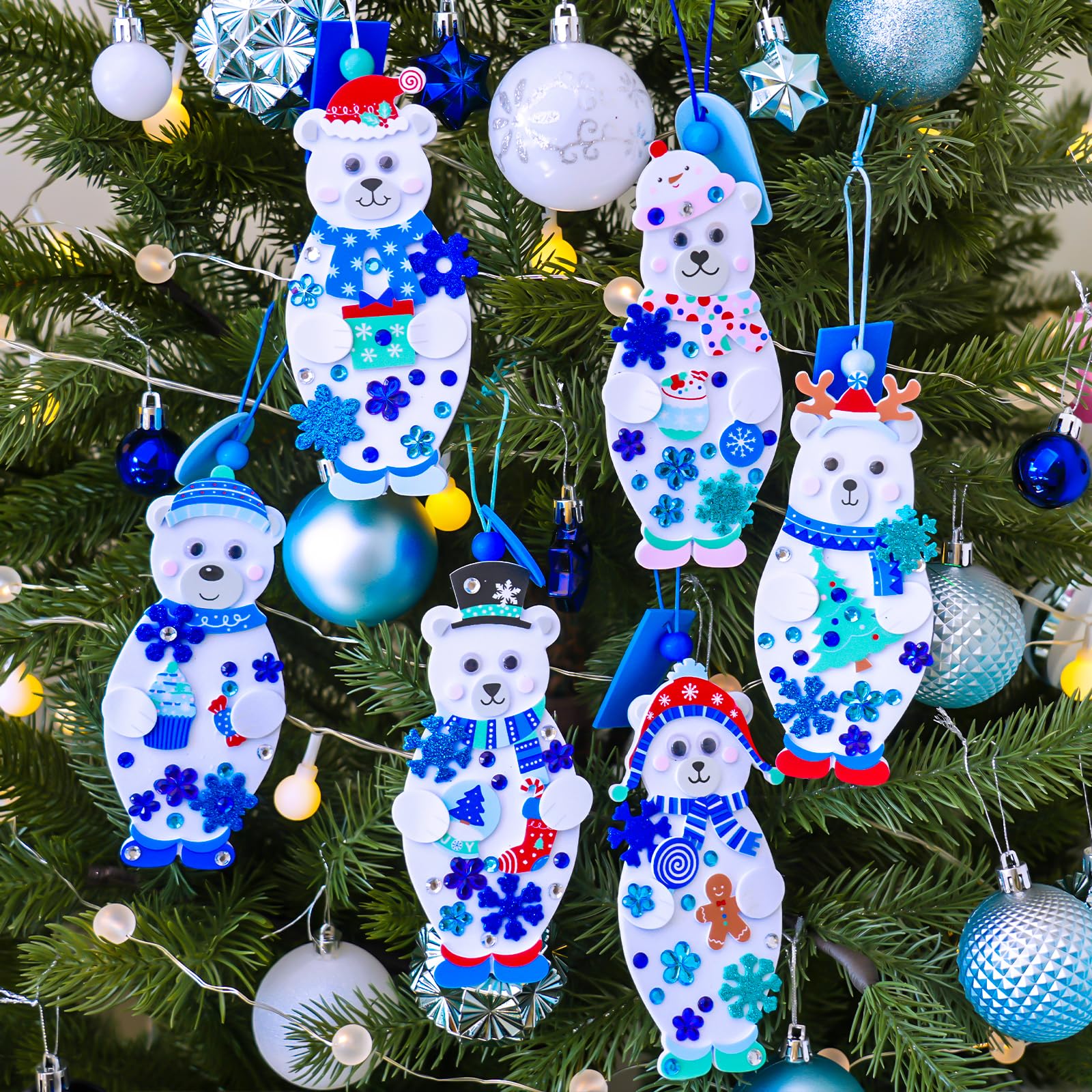 Winlyn polar bear bookmark kit helps children create festive bookmarks and decorations.