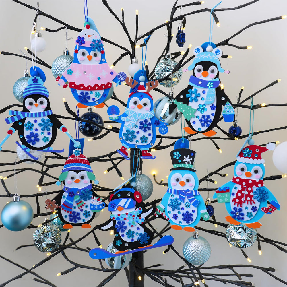 Winlyn sticker sheet with penguin features for colorful winter designs