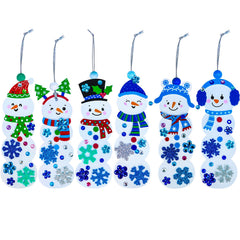 Winlyn winter attire sticker sheet for colorful snowman outfits during crafts.