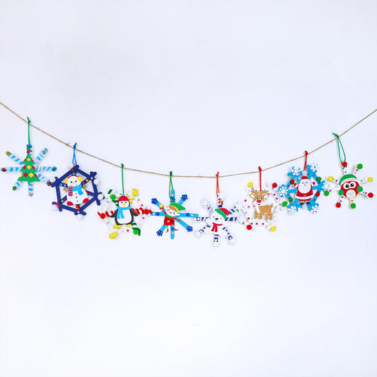Winlyn three sizes popsicle sticks enabling easy varied ornament crafting for children