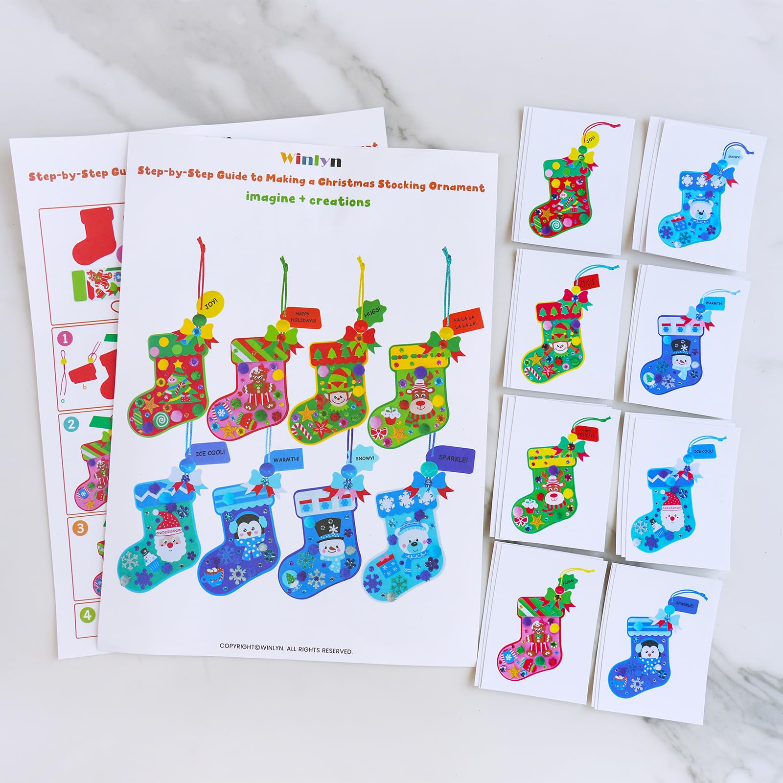 Winlyn twisted ties simplify ornament assembly and hanging