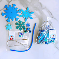 Winlyn winter color beads add sparkle to each snowflake ornament
