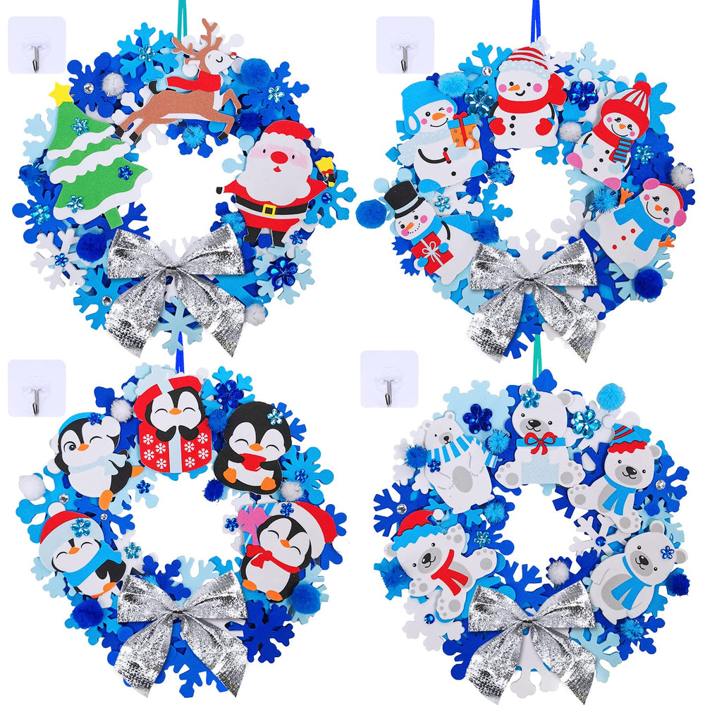 Winlyn winter wreath base blue for DIY holiday decor