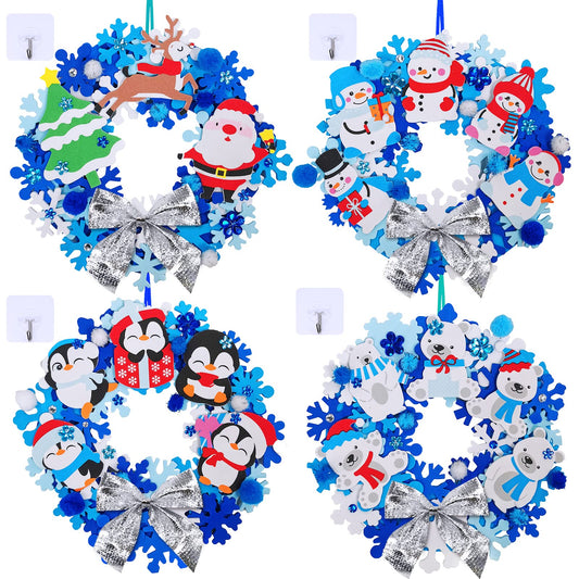 Winlyn winter wreath base blue for DIY holiday decor