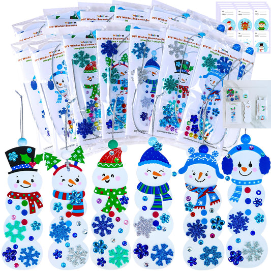 Winlyn snowman bookmark base for kids crafts, easy holiday classroom activity.