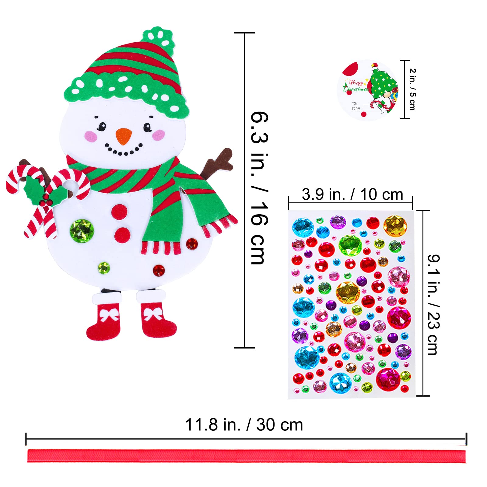 Winlyn Xmas stocking stickers ready-made accents for festive trees