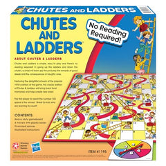 Winning Moves Chutes and Ladders children playing, encourages counting skills and family bonding.