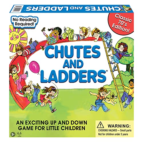 Winning Moves Chutes Ladders pieces and dice, keeps kids engaged during indoor learning play.