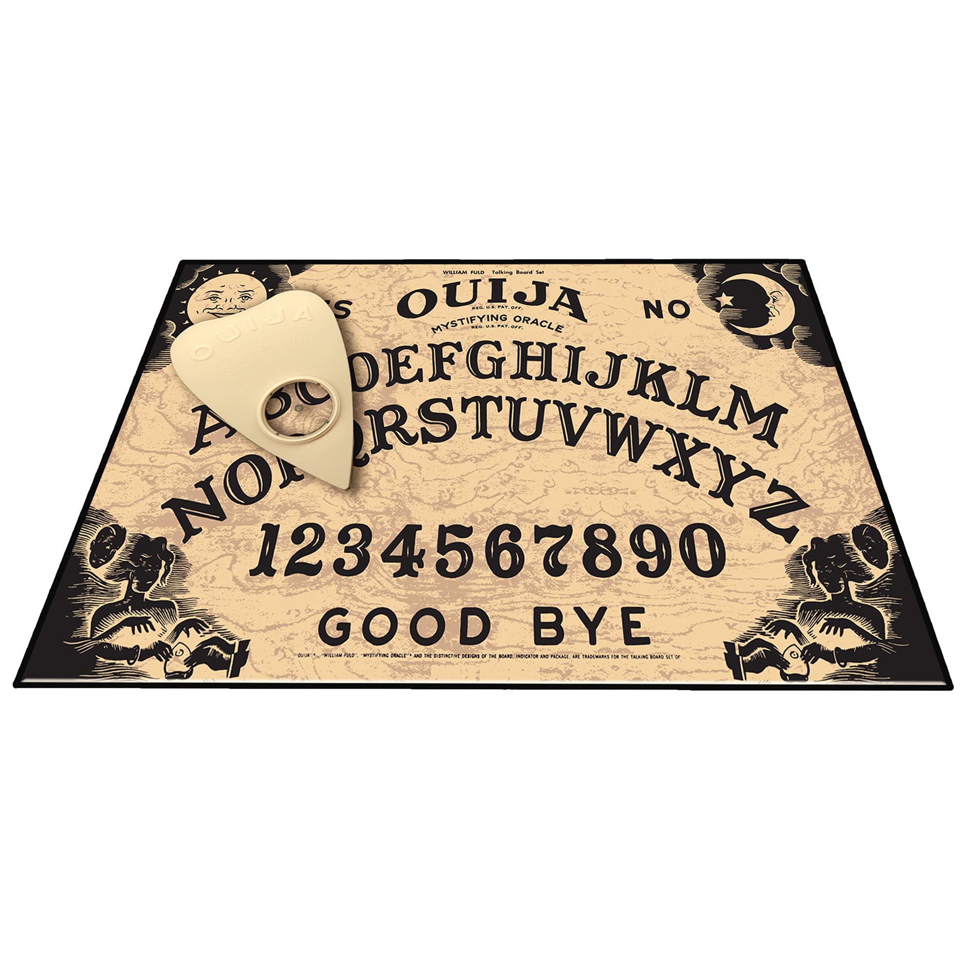 Winning Moves Classic Ouija plastic indicator for clear messages during play.