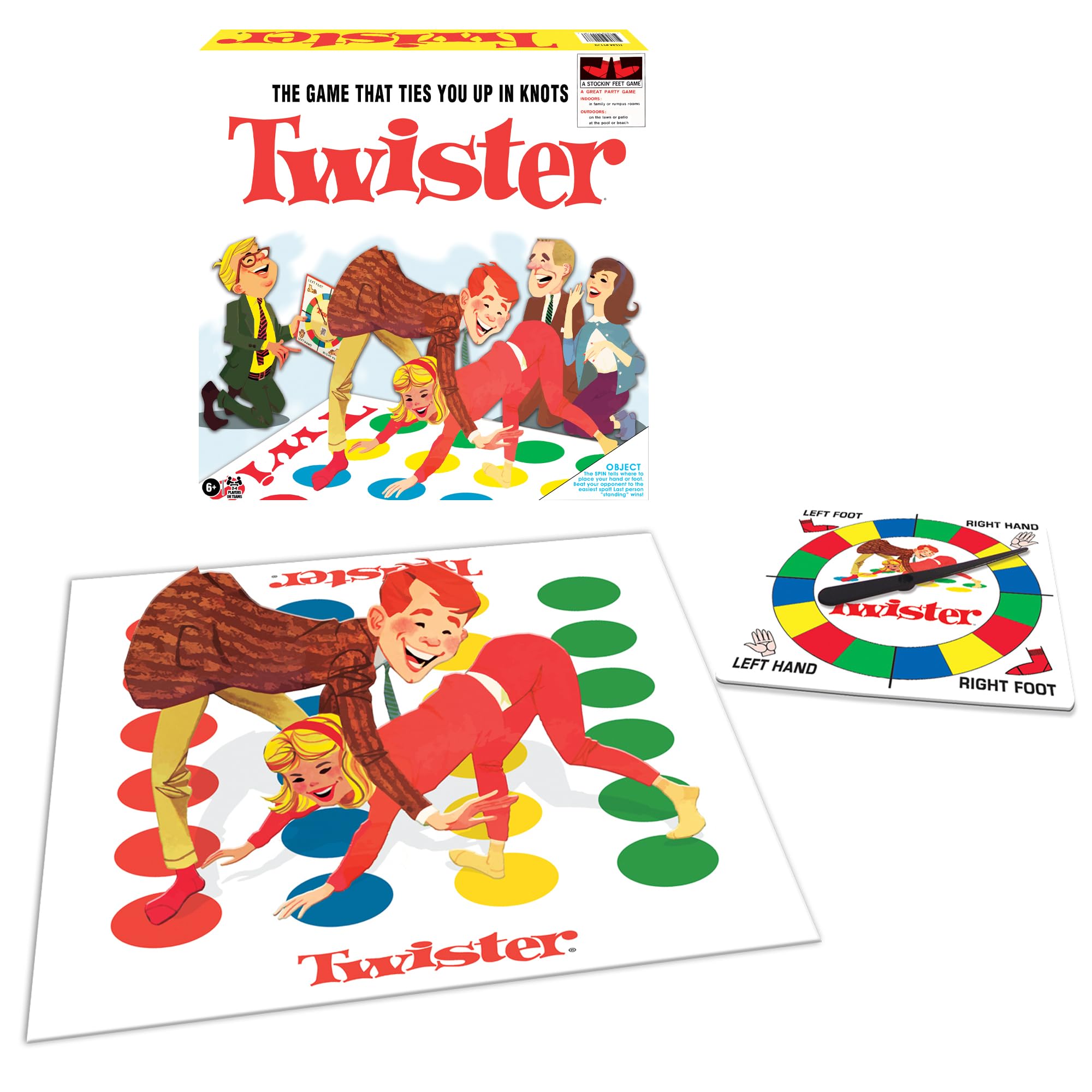 Winning Moves Classic Twister oversized spinner enchants indoor and outdoor play
