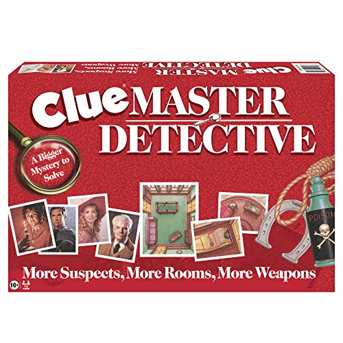 Winning Moves Clue Master Detective suspect cards support strategic deduction