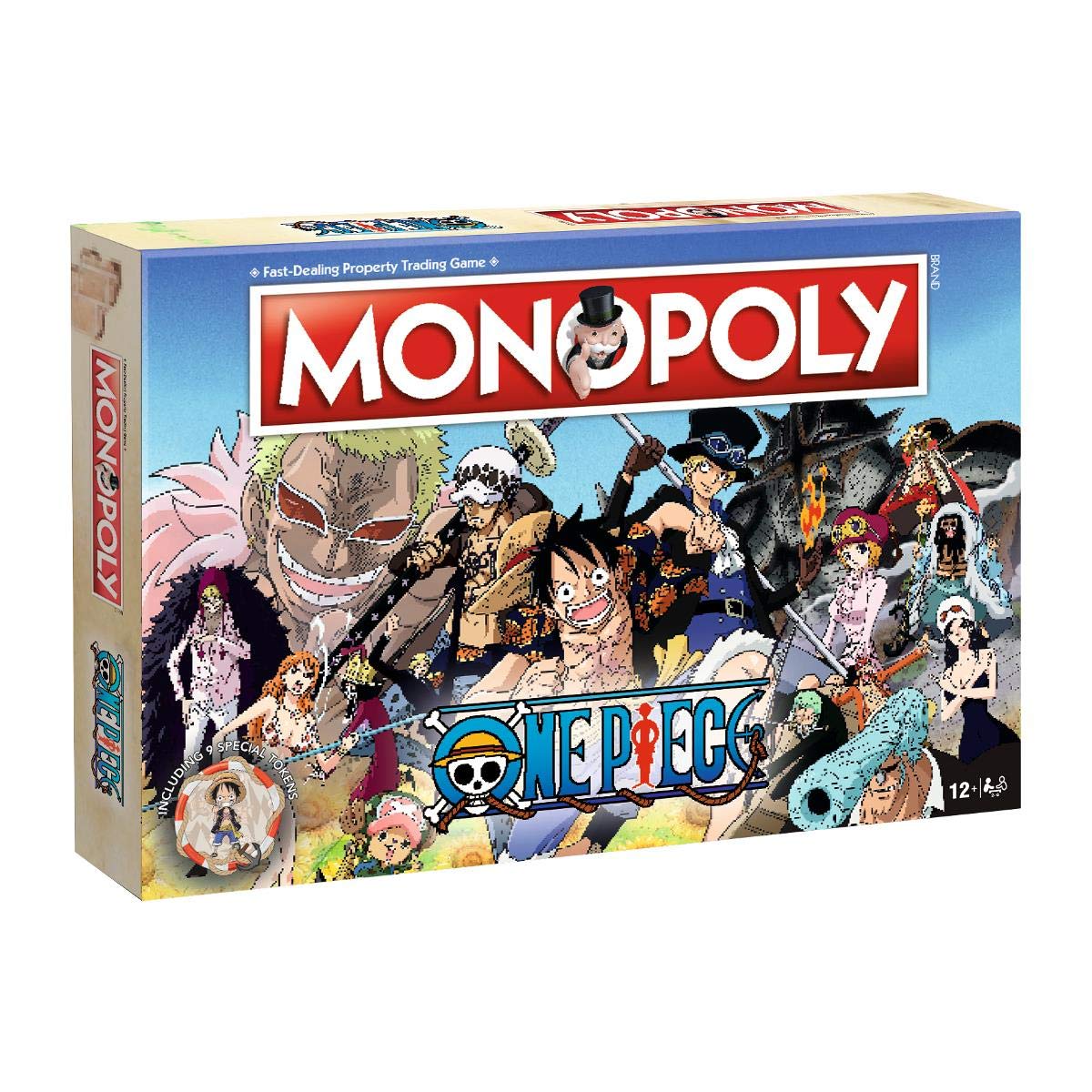 Winning Moves One Piece Monopoly board game play area ready for family night