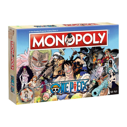 Winning Moves One Piece Monopoly board game play area ready for family night