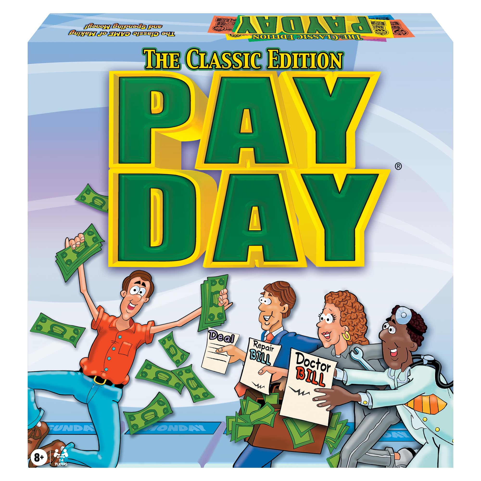 Winning Moves Pay Day board game board featuring a 31-day calendar for budgeting practice.