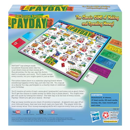 Winning Moves Pay Day die roll captured during gameplay for chance and strategy moments.