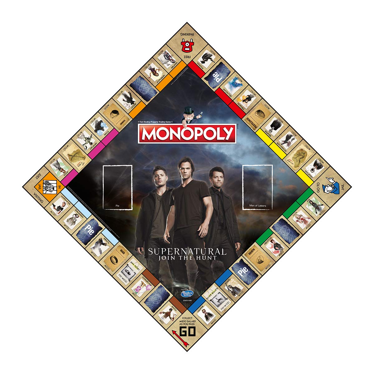 Winning Moves Supernatural Monopoly hex bag token highlights collectible pieces for strategic play.