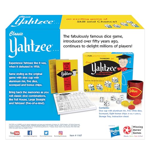 Yahtzee scorepad and bonus chips for tracking scores and spice of play