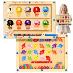 Winnrok 2-in-1 Magnetic Color and Number Maze front view promotes color and number recognition