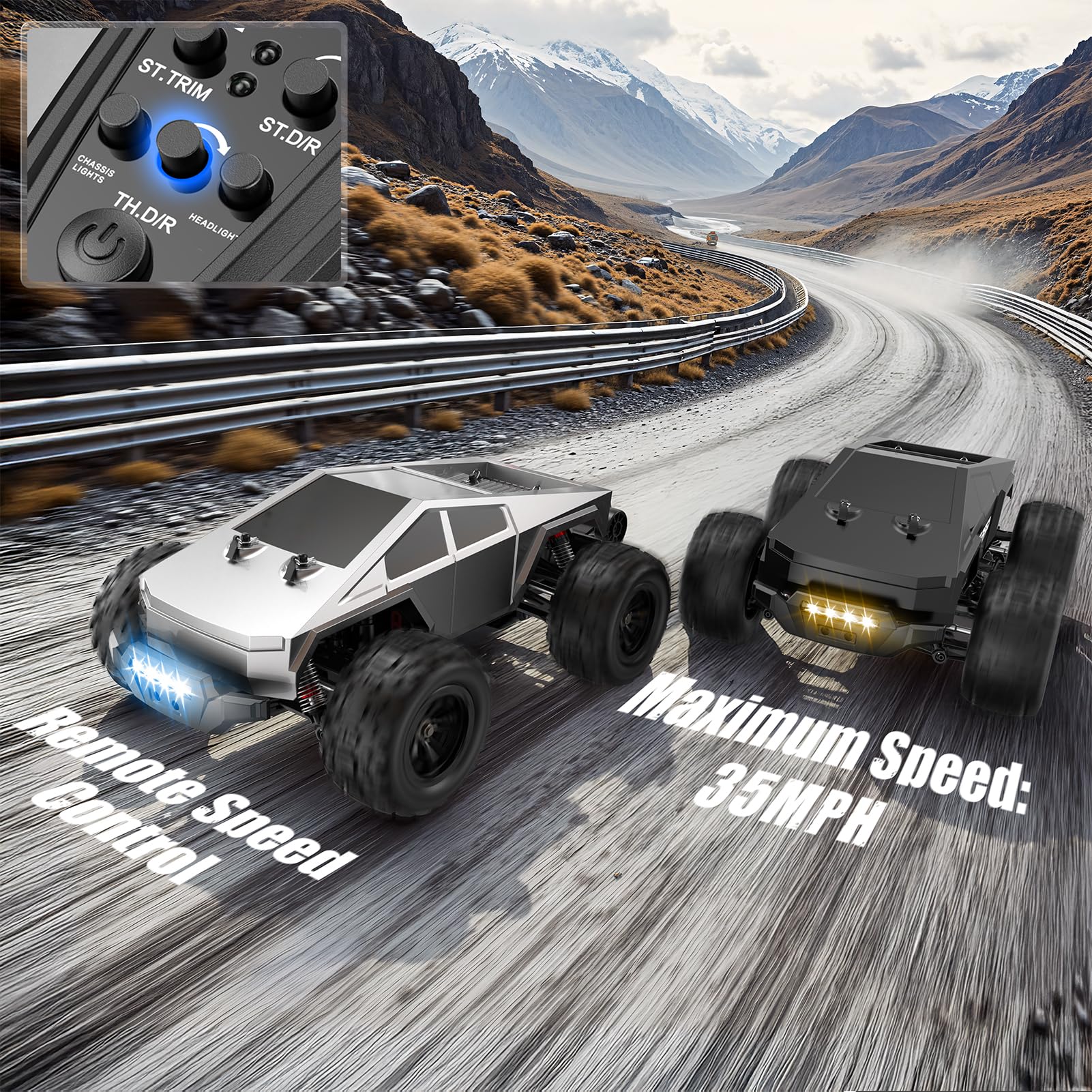 Winproper remote control 2.4GHz for precise steering and stunts