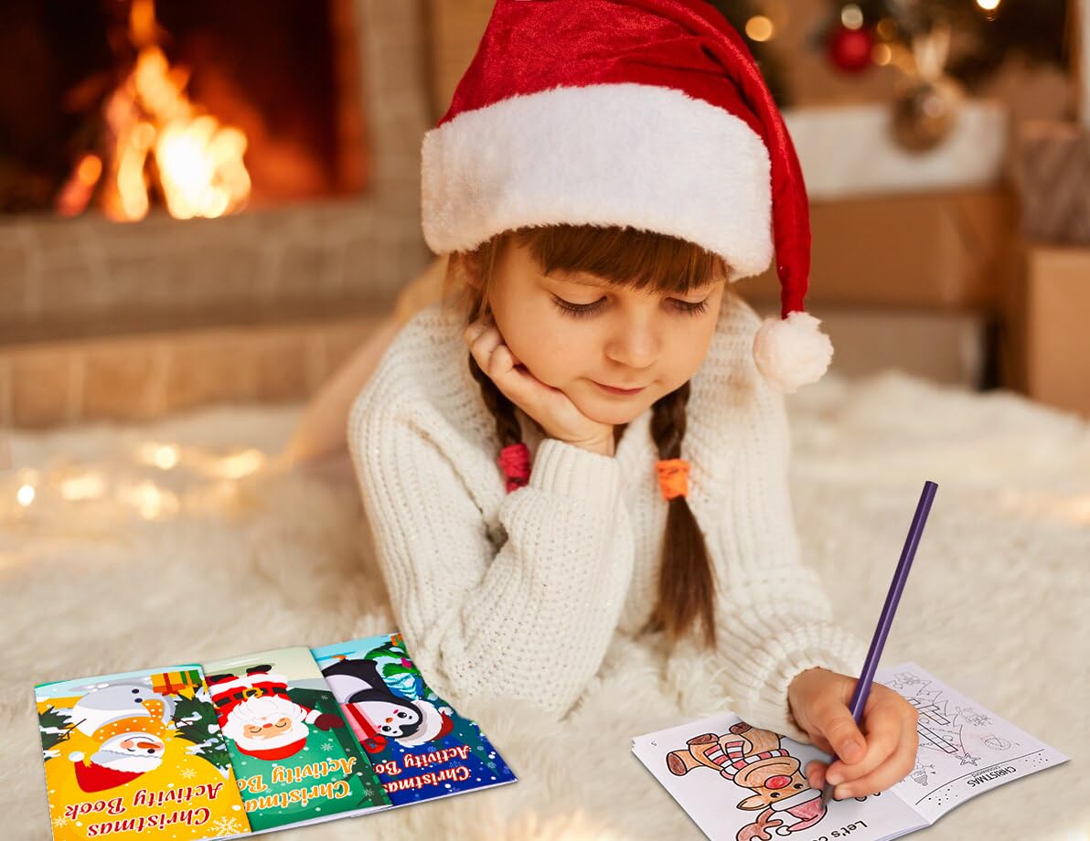 Winrain compact Christmas books measure 5.9 by 3.98 inches, easy to tuck away.