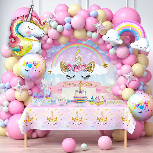 Winrayk pink unicorn arch backdrop ready for photos