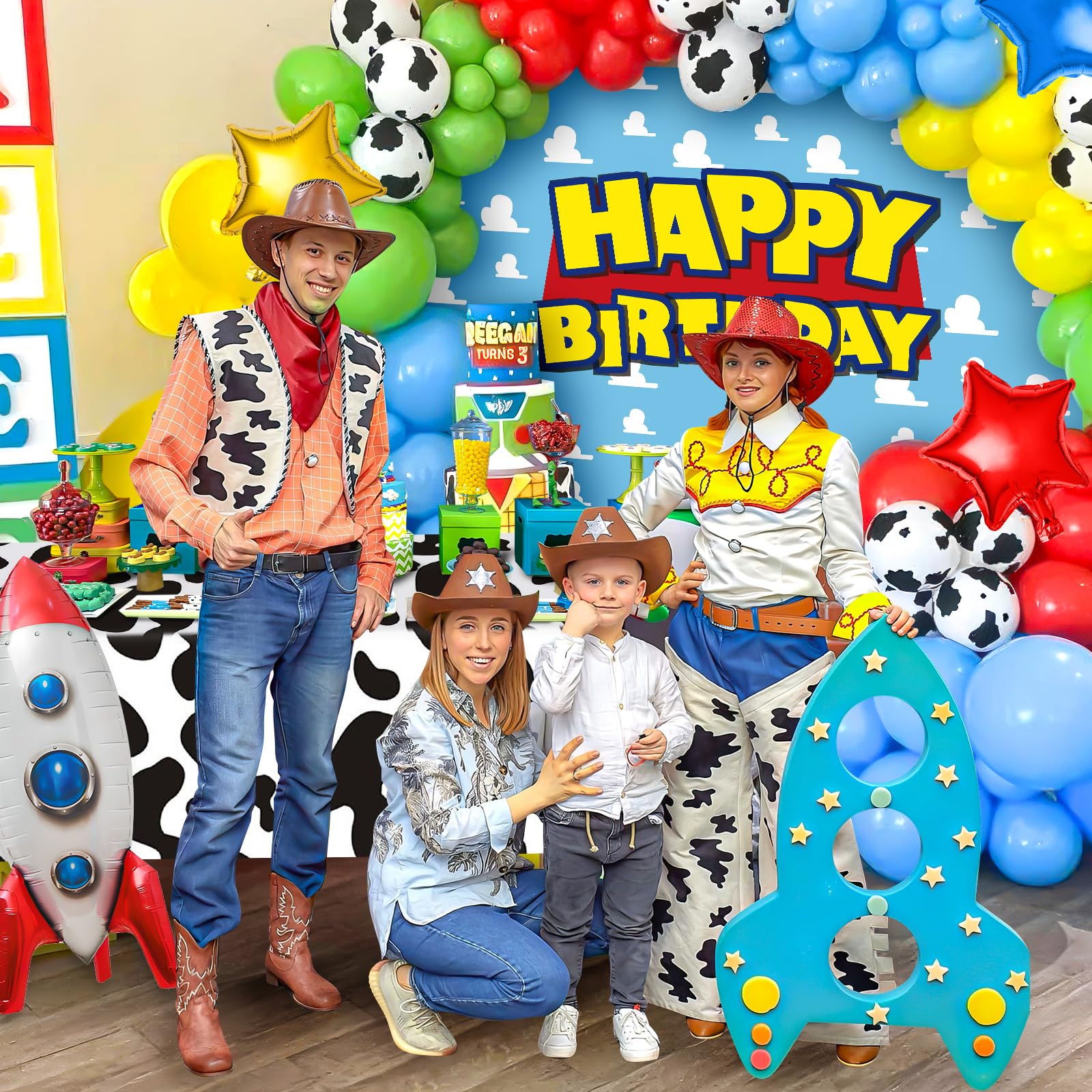 Winrayk cow-print balloons add playful charm to kids' party decor
