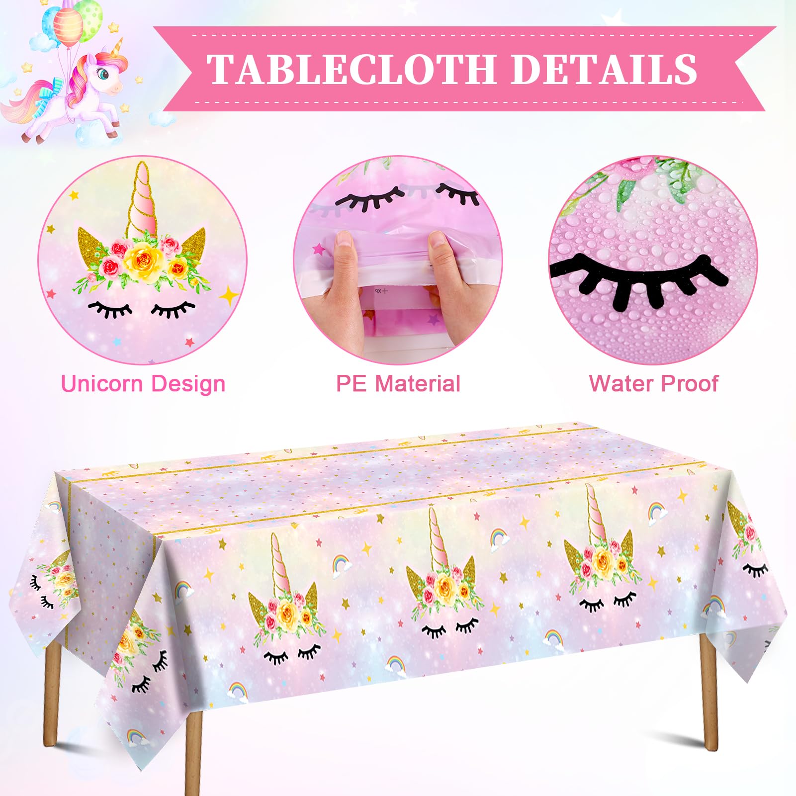 Winrayk waterproof tablecloth protects party surfaces