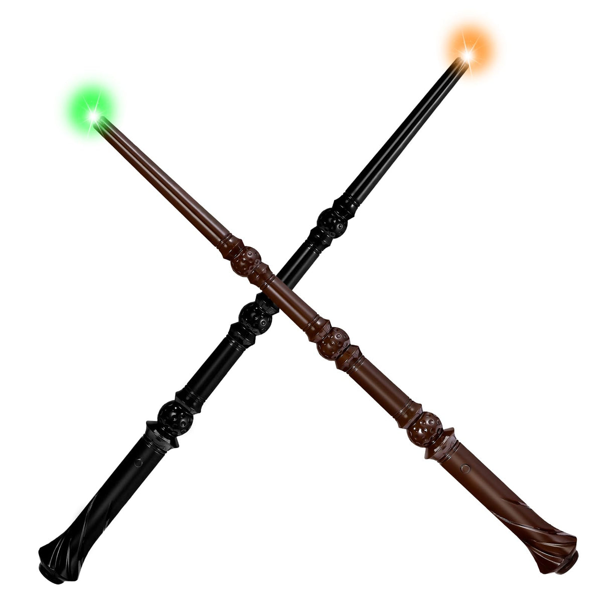 WinSence light-up magic wand black front view for dramatic cosplay adventures