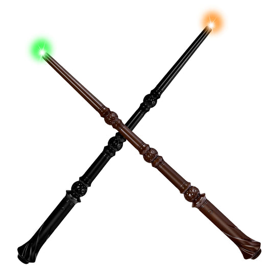WinSence light-up magic wand black front view for dramatic cosplay adventures