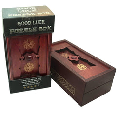 Winshare Good Luck Puzzle Box hidden compartment opens with a puzzle