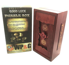 Winshare Good Luck Puzzle Box pine wood frame detail