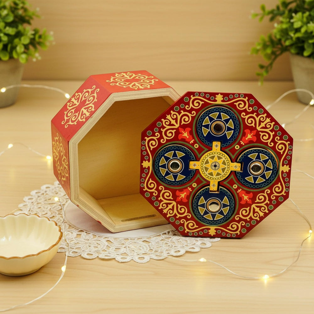 Dragon motif close-up showcases ornate detail and gift-ready presentation.