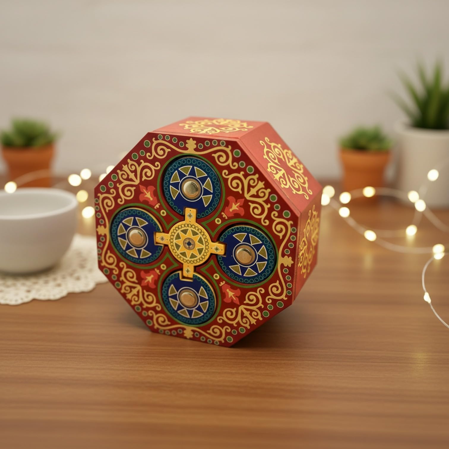 Winshare Magic Spin Box with dragon print finish enhances premium gift presentation.