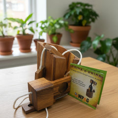 Winshare Think-n-Drink base dimensions on compact wooden puzzle