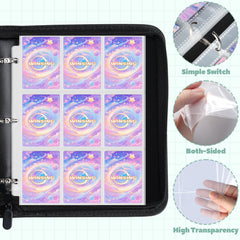 Winsing card binder pocket dimensions 263x366 fit standard cards.