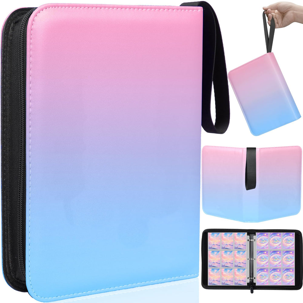 Winsing card binder smooth zipper ensures easy access and secure closure.