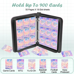 Winsing card binder waterproof PU cover resists spills and wear.