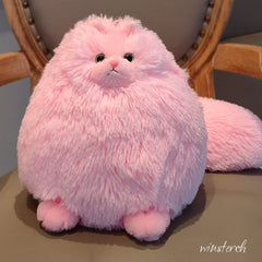 Winsterch cute pink cat plush, perfect huggable gift