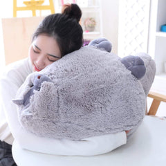 Winsterch kids large gray cat body plush texture ideal for hugs