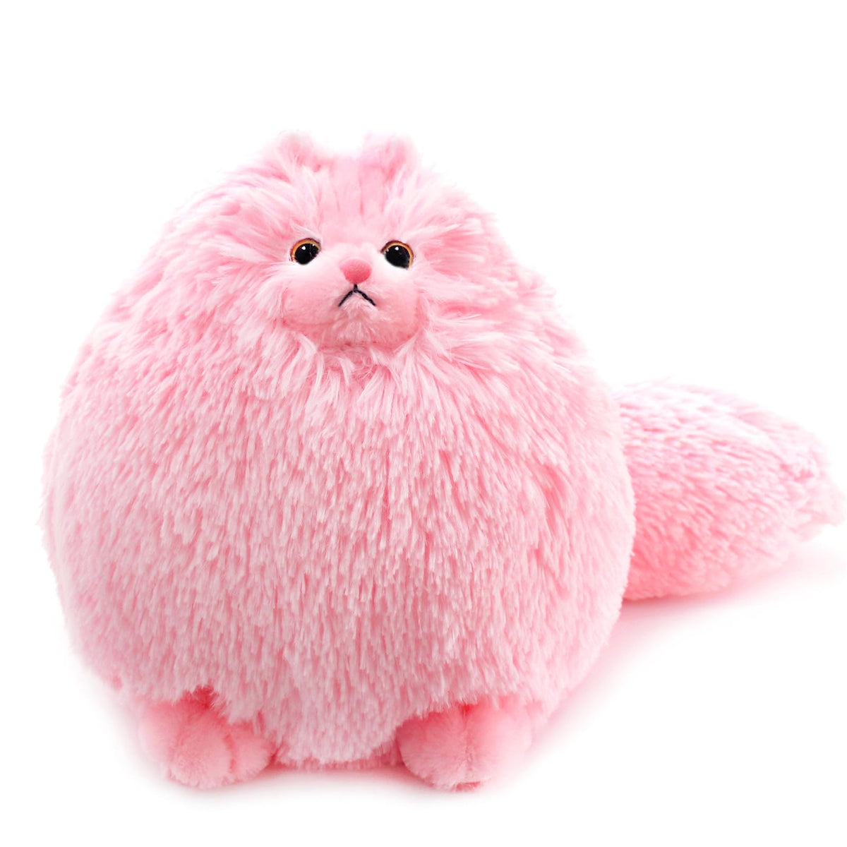 Winsterch pink cat plush toy with soft fur for cozy hugs