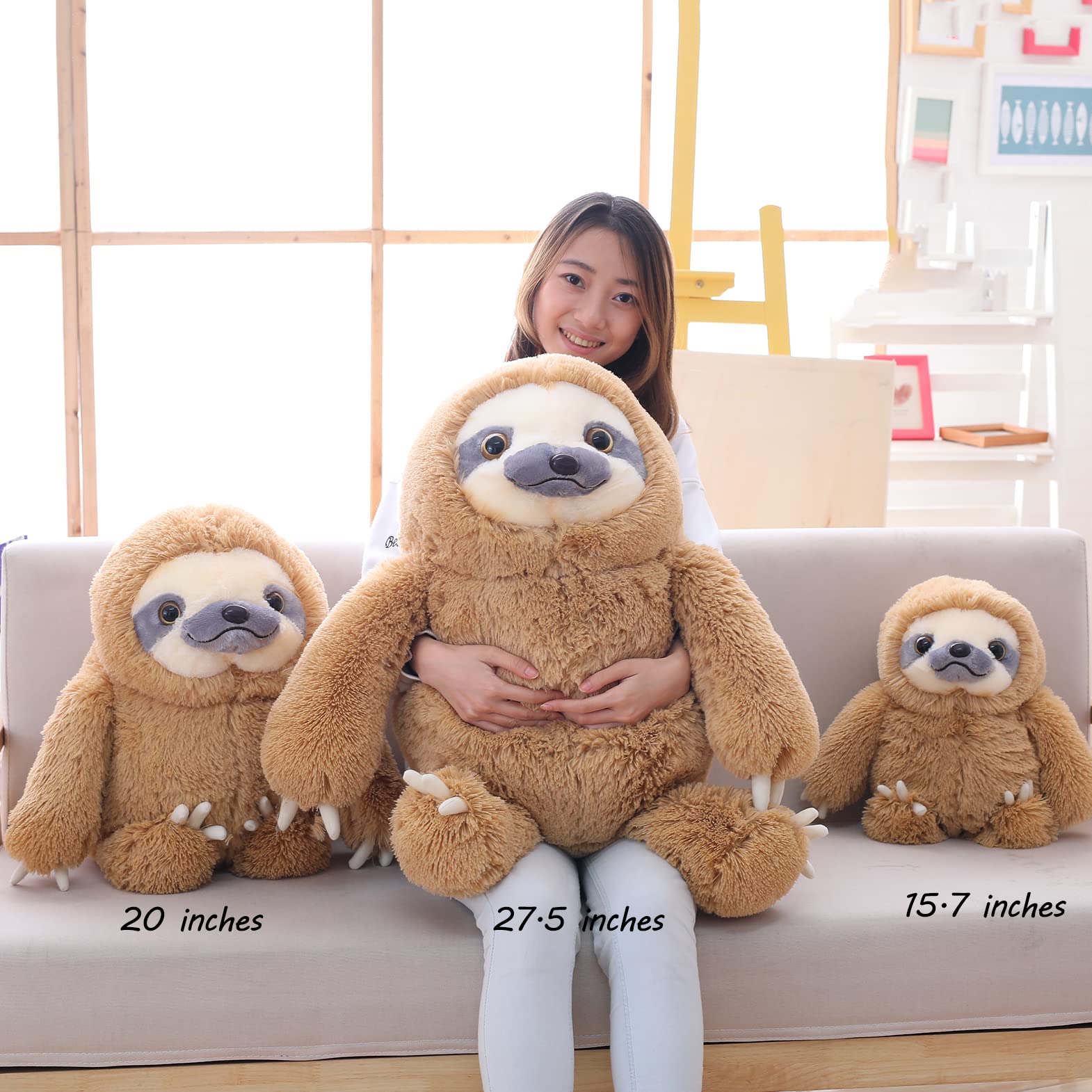 Winsterch gift-ready sloth with charming display, ideal for birthdays or baby showers