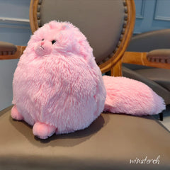 Winsterch soft pink cat plush suitable for bedtime routines