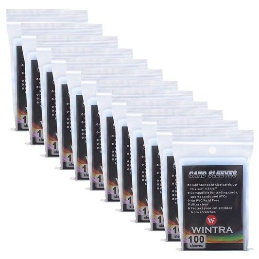 WINTRA ultra-clear sleeves offer crisp visibility for quick card checks.