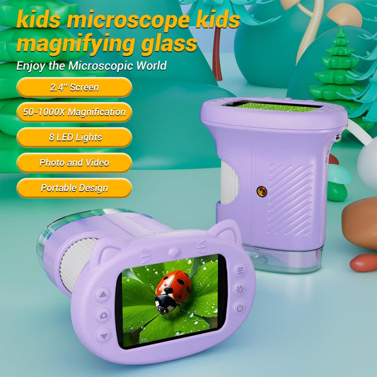WINWEND 2-4inch screen detail with bright, sharp visuals for tiny samples.