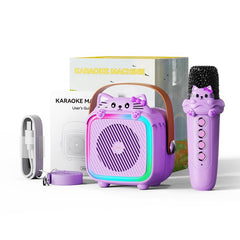 WINWEND karaoke machine four voice effects add playful variations