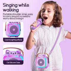 WINWEND karaoke machine LED lights dance to music for party vibes