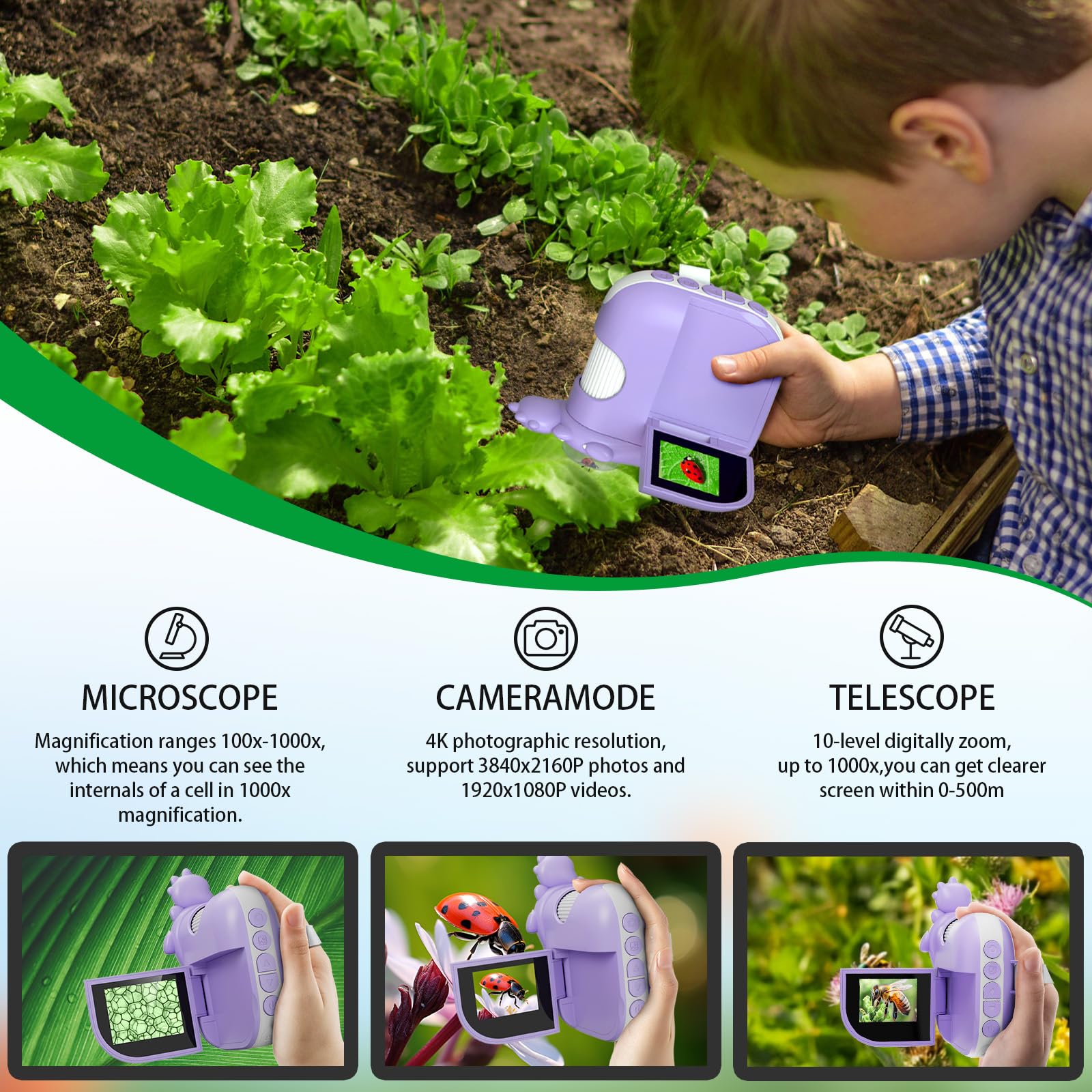 WINWEND microscope captures 1080P photos and videos of specimens