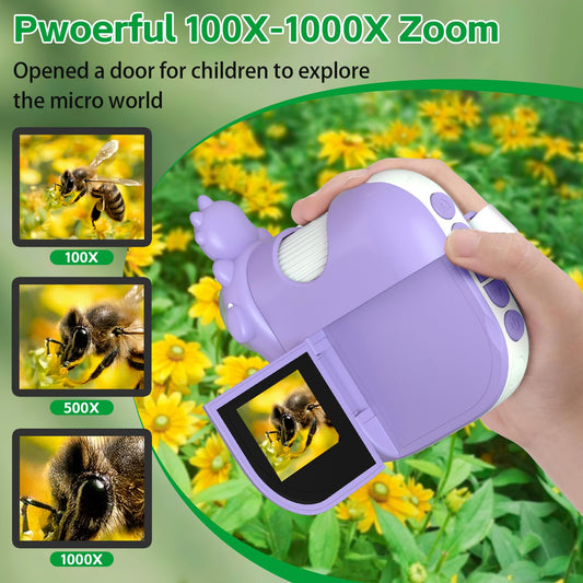 WINWEND Kids Microscope shows six LED lights for clear imaging