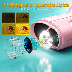 WINWEND 8-LED lighting provides clear detail in varied lighting.